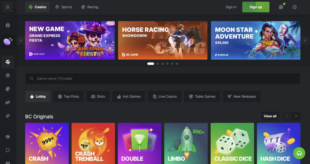 bc.game UI